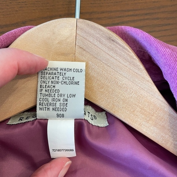 Requirements Pink Corduroy Jacket Women Small - Picture 6 of 6